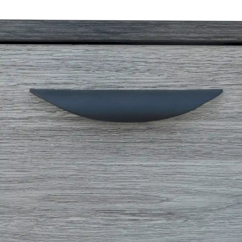 Grey 71.1 TV Stand with Fold-Out Cabinet, Regular Cabinet, and 2 Shelves for TVs Up to 79