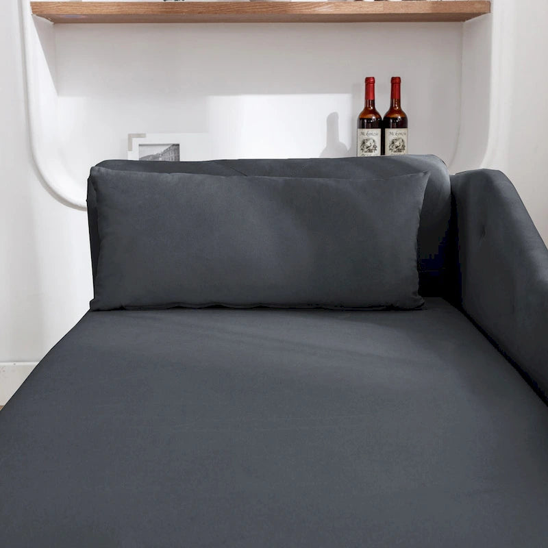 Black 58.26 Velvet Upholstered Button Tufted Chaise Lounge Chair with Storage