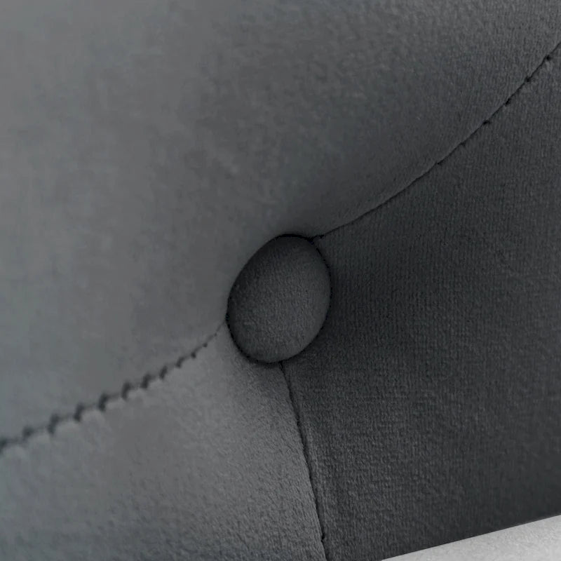 Black 58.26 Velvet Upholstered Button Tufted Chaise Lounge Chair with Storage