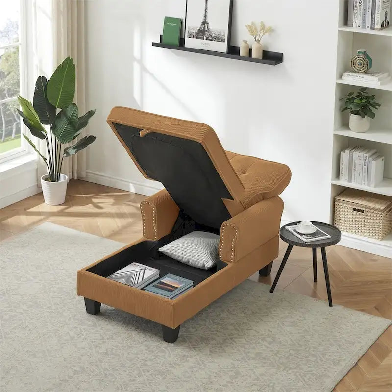 Chaise Lounge Indoor Sleeper Sofa Bed Chair Upholstered Lounge Chair