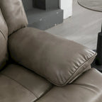 2 Seater Home Theater Recliner Manual Recliner Chair with a LED Light Strip Two Cup Holders and a Storage Box