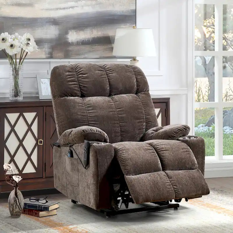 Christopher Knight Home Power Lift Recliner Chair for Elderly Infinite Position Lay Flat 180 with Heat Massage