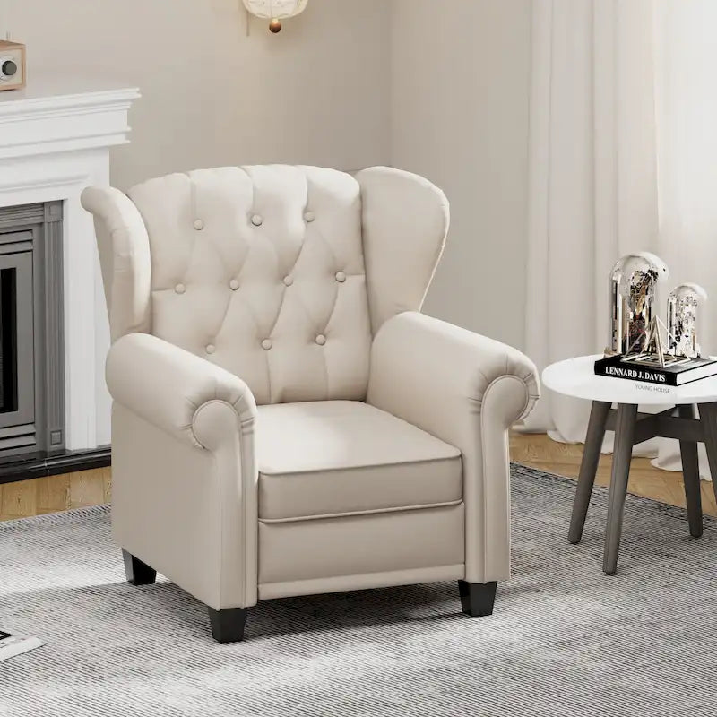 Modern Tufted Push Back Tufted Recliner Armchair