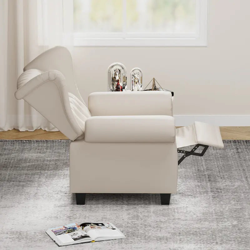 Modern Tufted Push Back Tufted Recliner Armchair