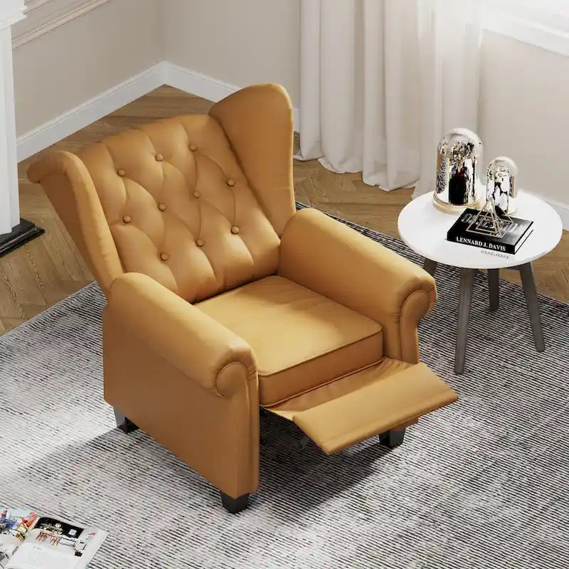 Modern Tufted Push Back Tufted Recliner Armchair