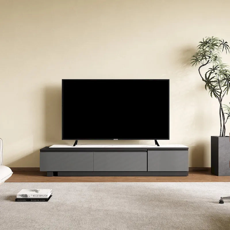 Extendable TV Stand Media Console With 3 Drawers - 75 - 122