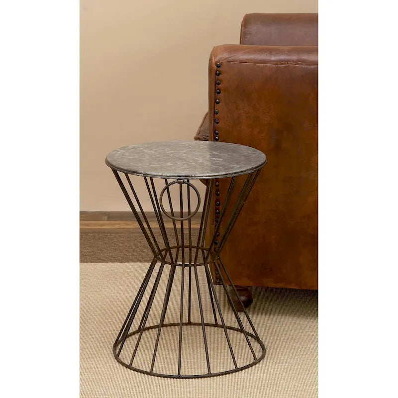 Metal Accent Table - Gray - Roche River Decor