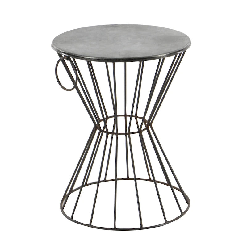 Metal Accent Table - Gray - Roche River Decor