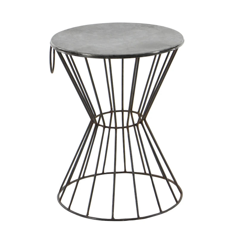 Metal Accent Table - Gray - Roche River Decor