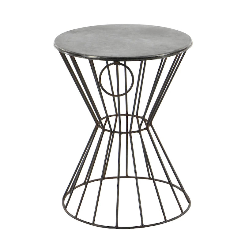 Metal Accent Table - Gray - Roche River Decor