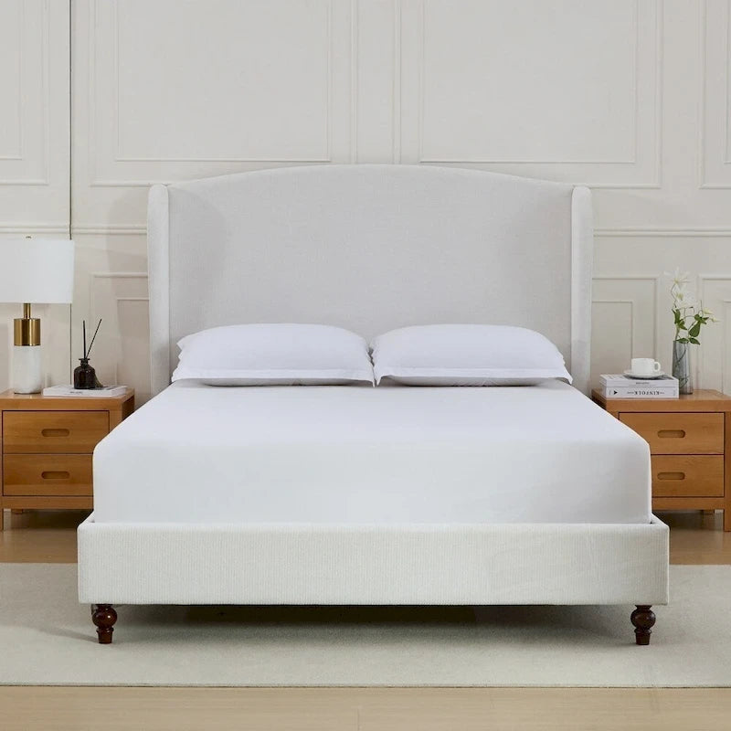 Tall 54 Headboard Upholstered Wingback Bed Platform Bed