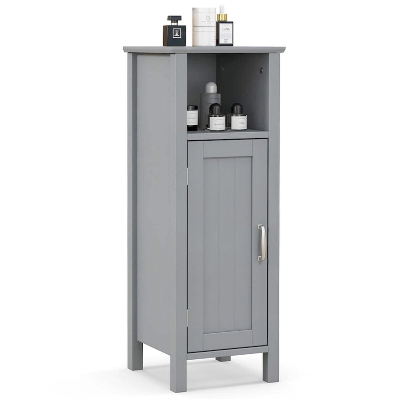 Gymax Bathroom Storage Organizer Narrow Floor Cabinet w/ 2-Tier