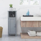 Gymax Bathroom Storage Organizer Narrow Floor Cabinet w/ 2-Tier