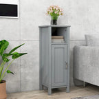 Gymax Bathroom Storage Organizer Narrow Floor Cabinet w/ 2-Tier