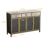 Freestanding Sideboard Storage Cabinet Entryway Floor Cabinet