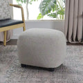 KINWELL 23 Wide Boucle Upholstered Footstool Ottoman Sofa Chair Footrest