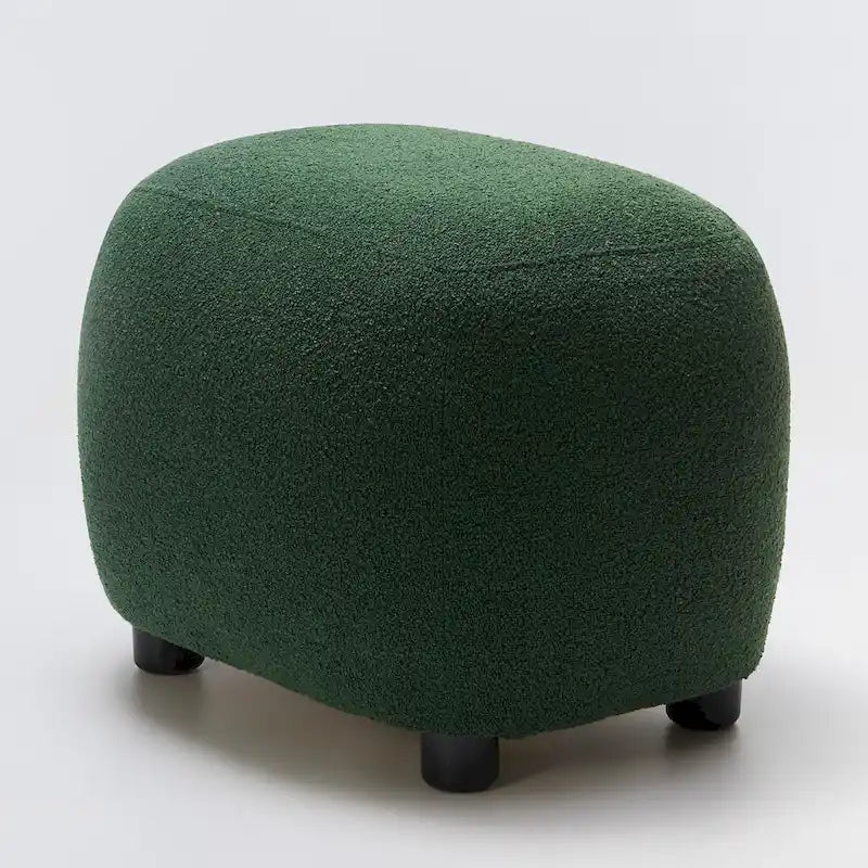 KINWELL 23 Wide Boucle Upholstered Footstool Ottoman Sofa Chair Footrest