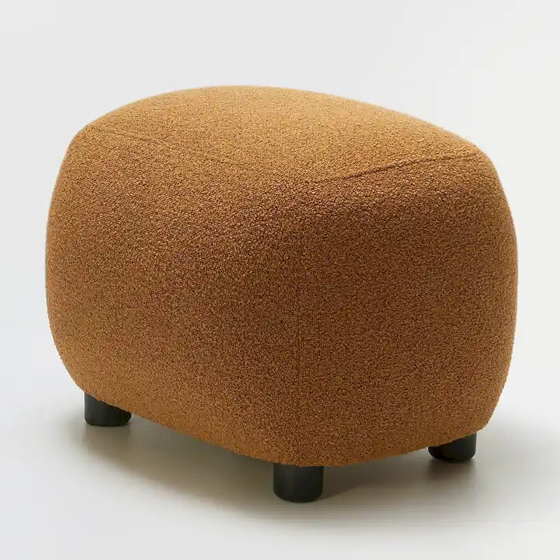 KINWELL 23 Wide Boucle Upholstered Footstool Ottoman Sofa Chair Footrest