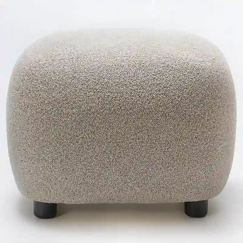 KINWELL 23 Wide Boucle Upholstered Footstool Ottoman Sofa Chair Footrest
