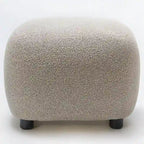 KINWELL 23 Wide Boucle Upholstered Footstool Ottoman Sofa Chair Footrest