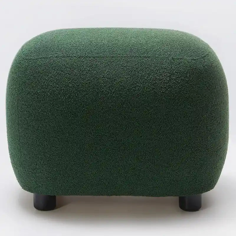KINWELL 23 Wide Boucle Upholstered Footstool Ottoman Sofa Chair Footrest