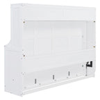 Queen/Full Size Murphy Bed with Hydraulic Lift & Desk Design