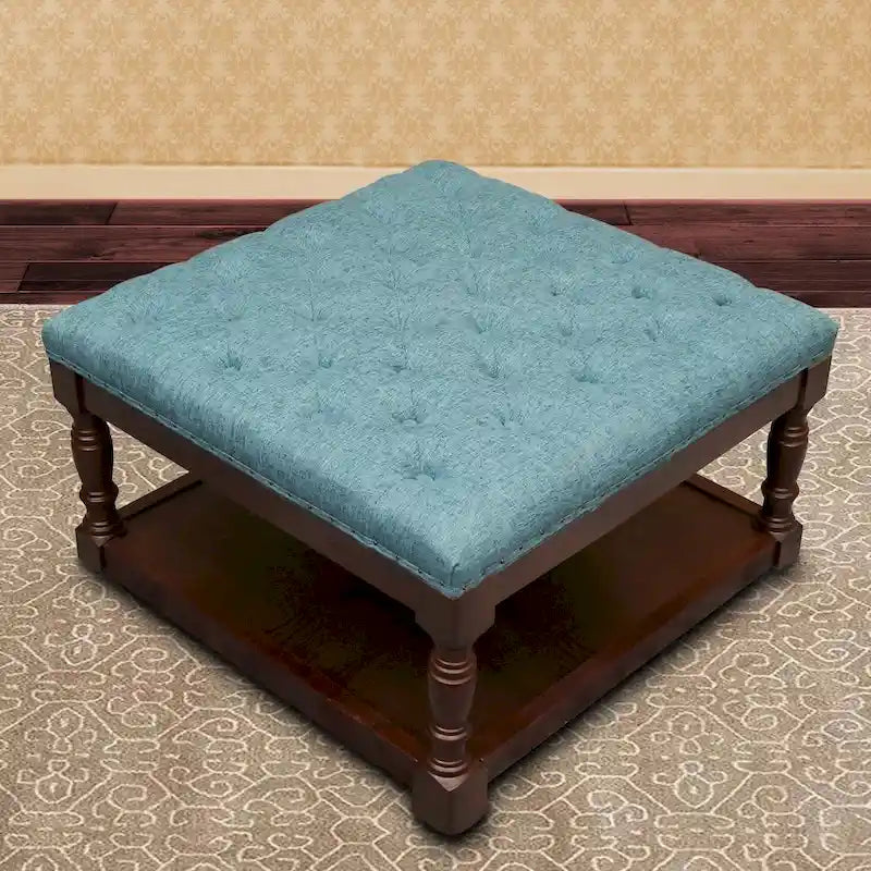 Cairona Fabric 30-inch Tufted Shelved Ottoman