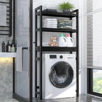 Over The Toilet Storage Shelf, Bamboo 3-Tier Above Toilet Storage Rack with 3 Hooks