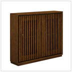 Mid Century Modern Fluted Hollowed Out Sideboard Cabinet
