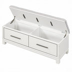 Shoe Bench with Removable Cushion and Hidden Storage for Entryway and Living Room Organization