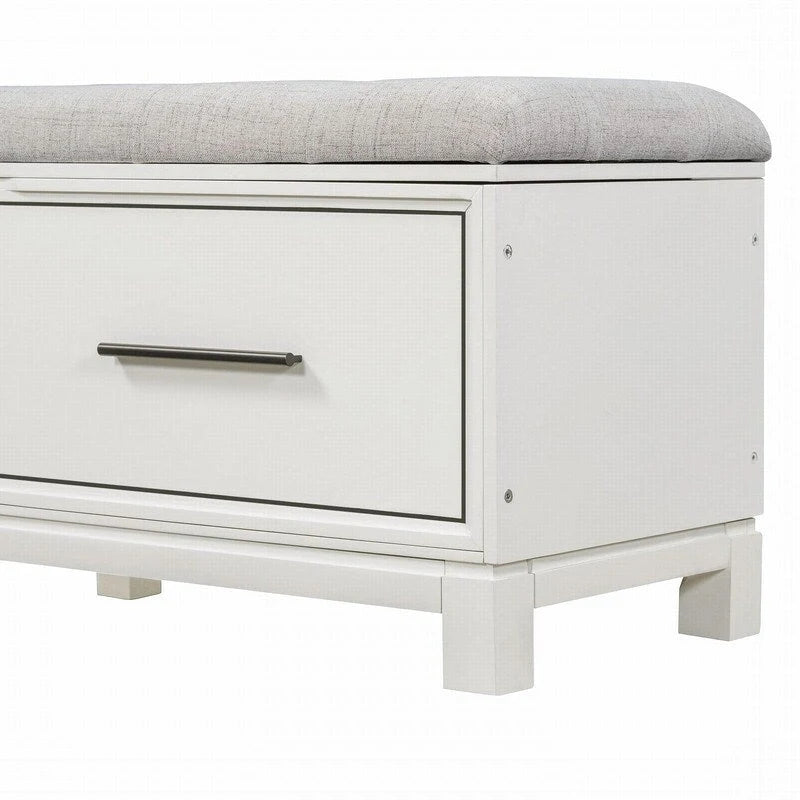 Shoe Bench with Removable Cushion and Hidden Storage for Entryway and Living Room Organization