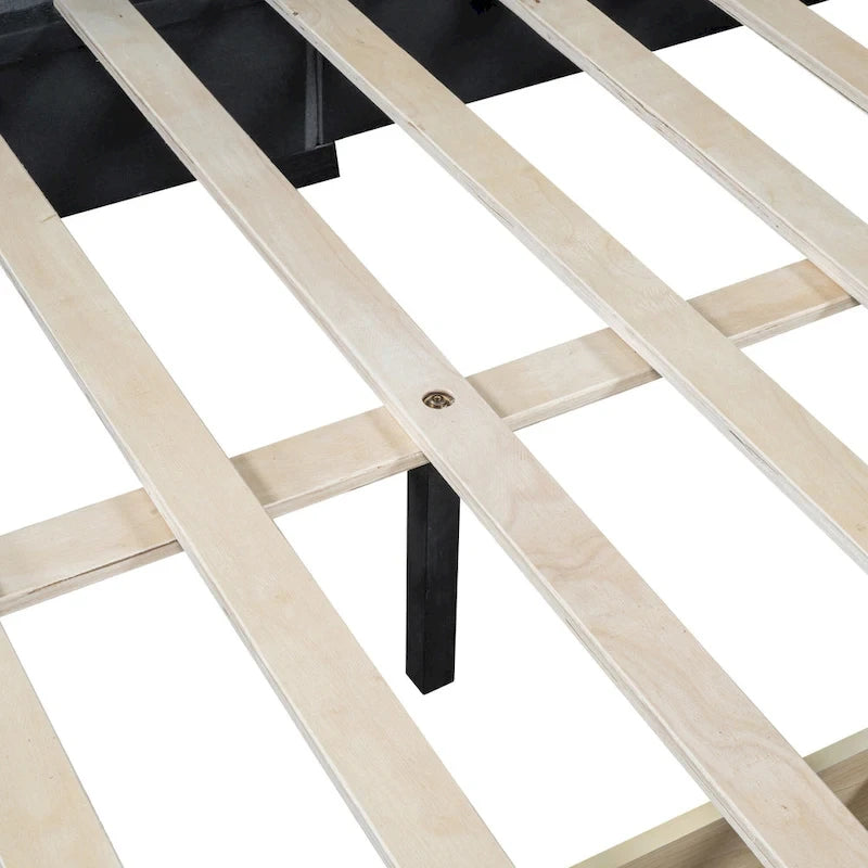 Gray Modern Full Size Upholstered Daybed with Two Storage Drawers for Bedroom