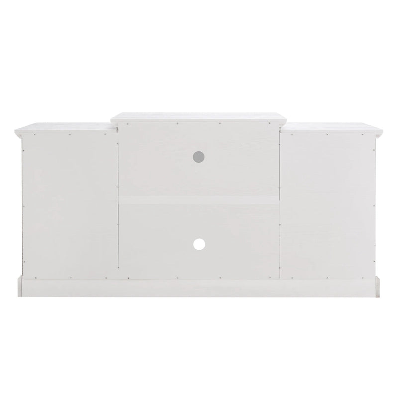 65.75 TV Stand with Large Storage Cabinet and Adjustable Shelves for TVs Up to 65