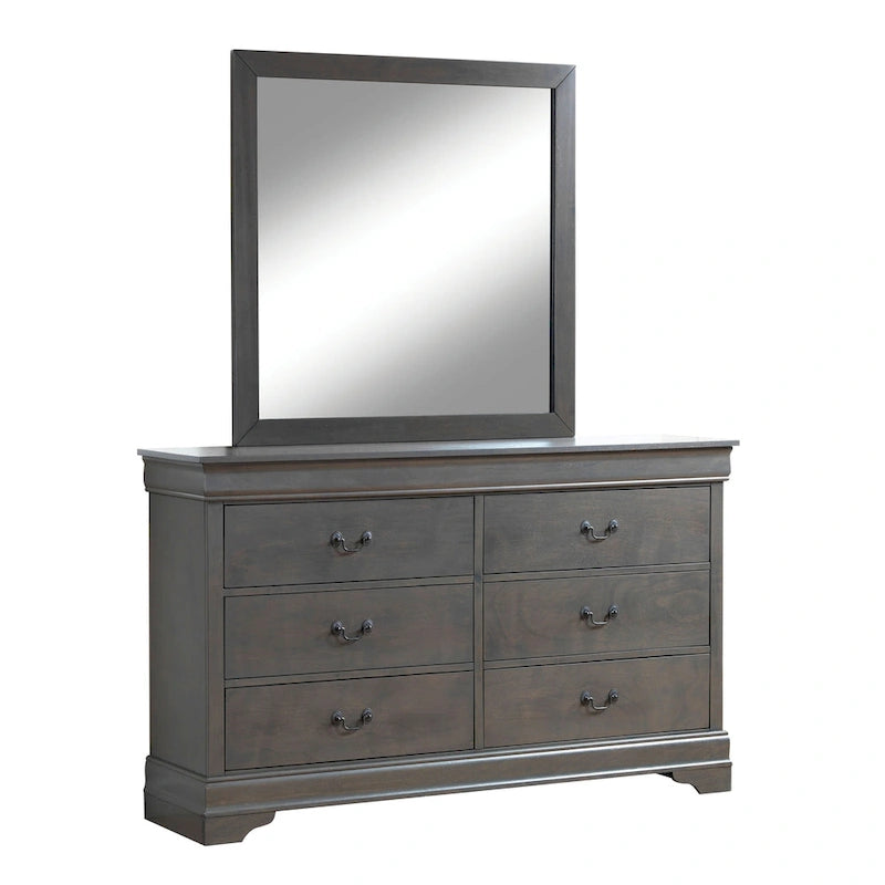 Furniture of America Devi Traditional Solid Wood 2-piece Dresser and Mirror Set