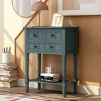 Narrow Console Table with Three Storage Drawers and Shelf