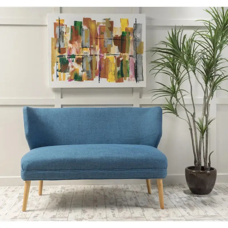 Desdemona Mid-Century Fabric Loveseat by Christopher Knight Home