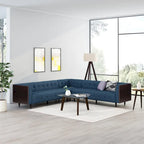 Clermont Mid-century Tufted Sectional Sofa by Christopher Knight Home - 114.00 L x 114.00 W x 30.75 H