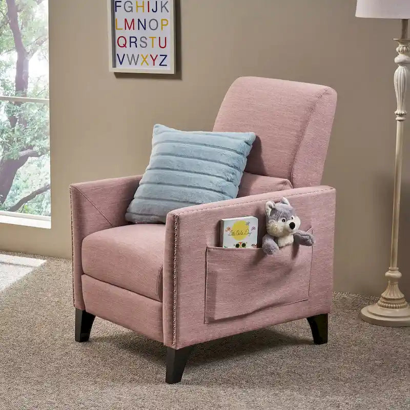 Alscot Contemporary Fabric Push Back Recliner by Christopher Knight Home