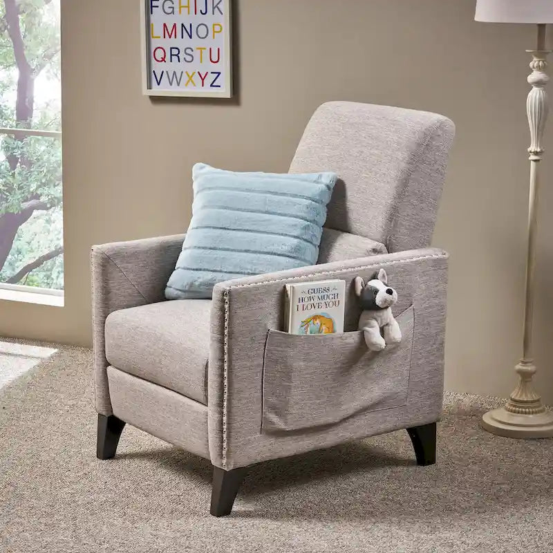 Alscot Contemporary Fabric Push Back Recliner by Christopher Knight Home