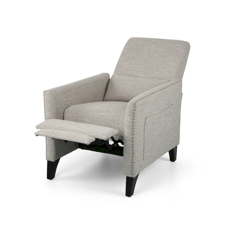 Alscot Contemporary Fabric Push Back Recliner by Christopher Knight Home
