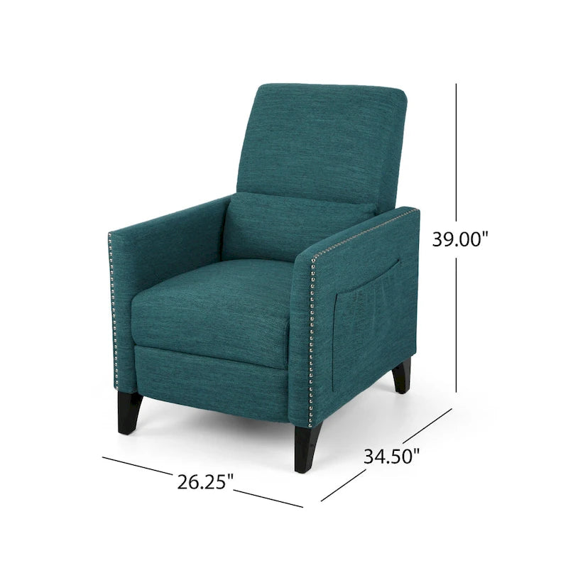 Alscot Contemporary Fabric Push Back Recliner by Christopher Knight Home