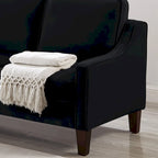 Modern Velvet Loveseat Sofa with Wooden Legs - 29.00 x 51.50 x 34.25