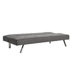 Metal Frame Futon Sofa Bed with Stainless Steel Leg - 32.30 x 68.90 x 29.15