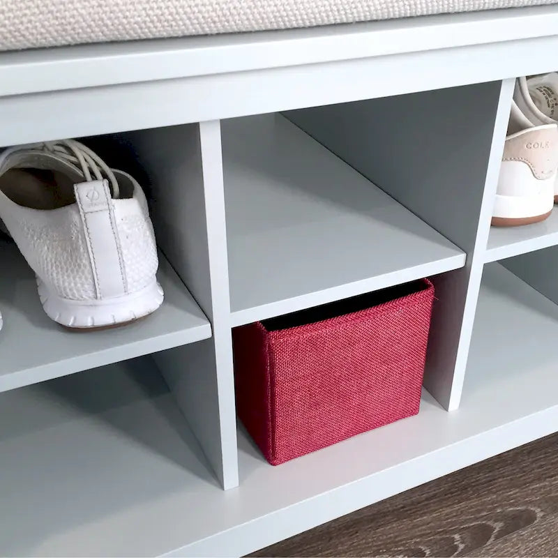 John Louis Home Solid Wood Shoe Storage Bench Grey