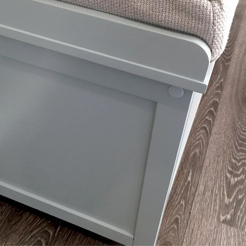 John Louis Home Solid Wood Shoe Storage Bench Grey