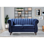 Capri Velvet Chesterfield Loveseat