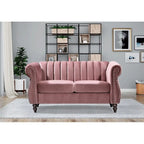 Capri Velvet Chesterfield Loveseat