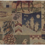 Bali 18-inch Footstool with Tapestry Cushion