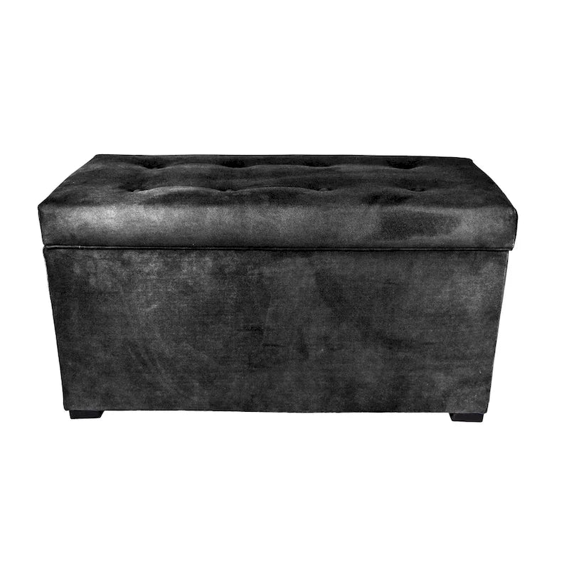 MJL Furniture Angela 8-button Tufted Obsession Storage Trunk Bench