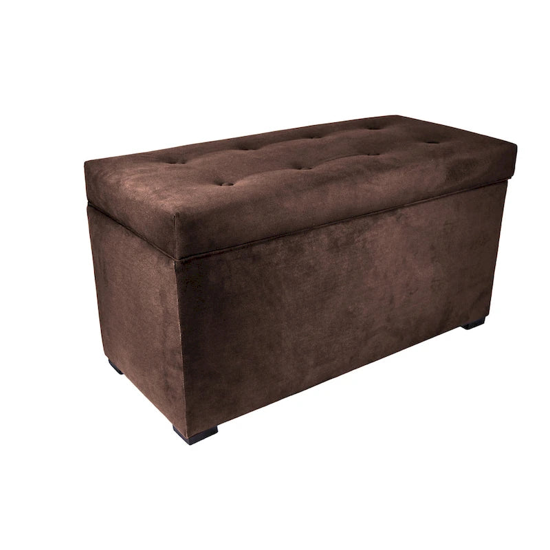 MJL Furniture Angela 8-button Tufted Obsession Storage Trunk Bench